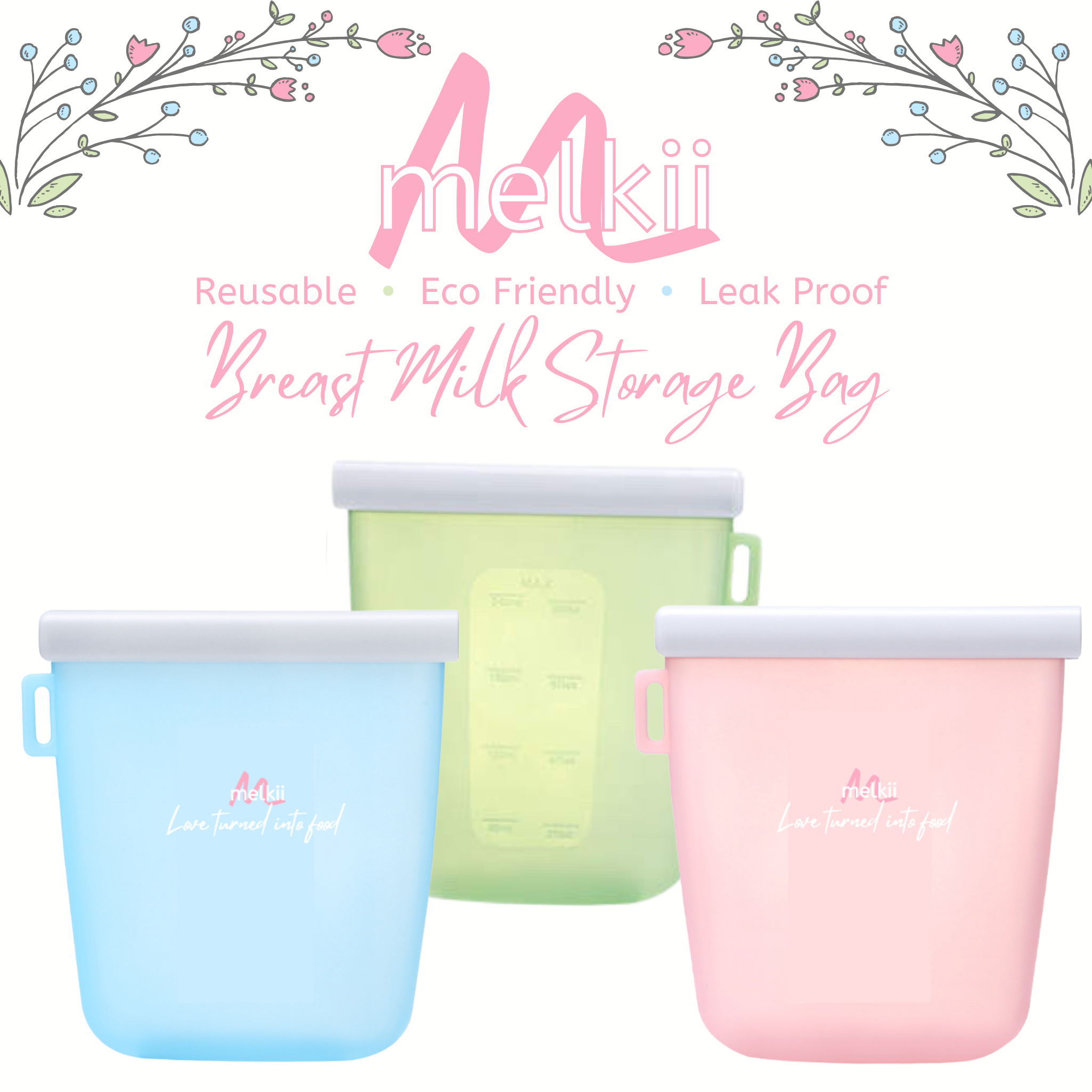 Melkii Reusable Milk Storage Bags